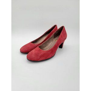 Aerosoles By Heelrest Womens Size 7.5 M Red Hot Suede Heels